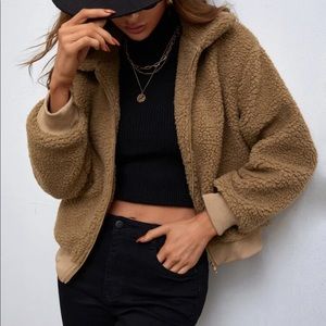 NWOT Lanshifei Bomber Teddy Jacket